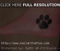 Paw Print Tattoos On Feet