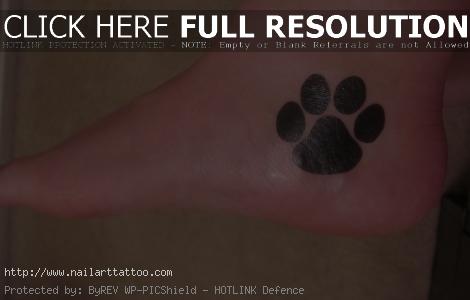 Paw Print Tattoos On Feet