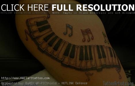 Piano Keys Tattoos Designs