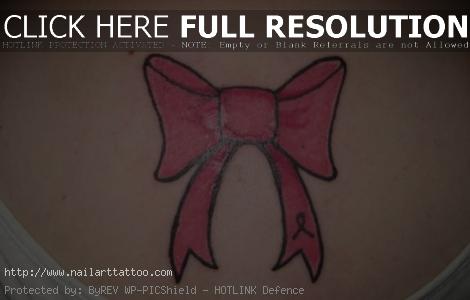 Pink Bow Tattoos Designs