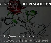 Rose And Heart Tattoos Designs