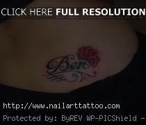 Rose And Name Tattoos