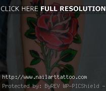 Rose Leg Tattoos Designs