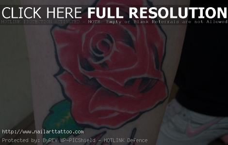Rose Tattoos On Leg