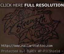 Rose Tattoos With Banner