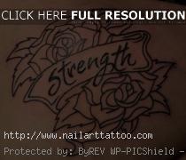 Rose Tattoos With Banner