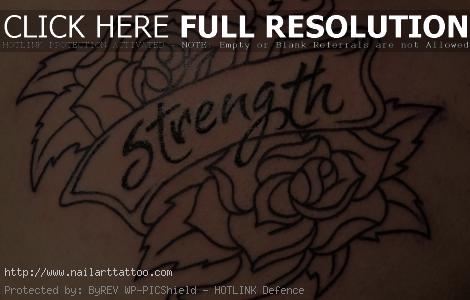 Rose Tattoos With Banner