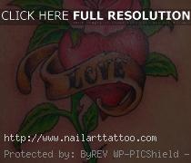 Rose With Heart Tattoos
