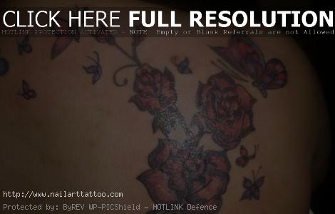 Roses And Butterflies Tattoos