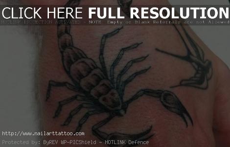Scorpion Tattoos On Hand
