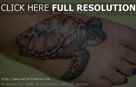 Sea Turtle Foot Tattoos