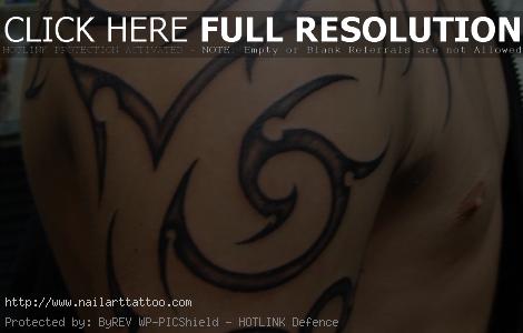 Shaded Tribal Tattoos Designs
