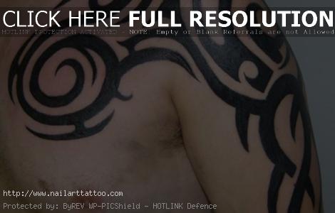 Shoulder Tribal Tattoos Designs For Men