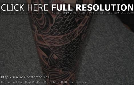 Simple Koi Fish Tattoos Designs