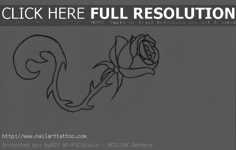 Simple Rose Tattoos Design