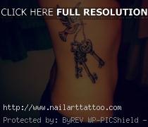 Skeleton Key And Lock Tattoos