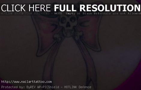 Skull And Bow Tattoos