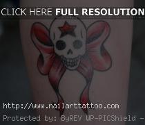 Skull With Bow Tattoos