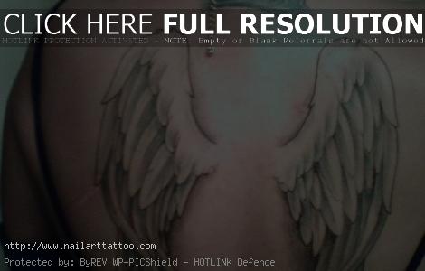 Small Angel Wing Tattoos For Girls On Back