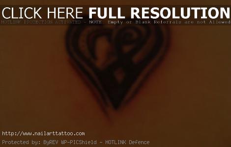 Small Tribal Heart Tattoos