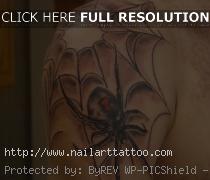 Spider Web Shoulder Tattoos