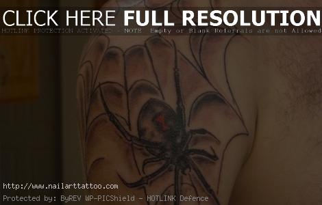 Spider Web Shoulder Tattoos