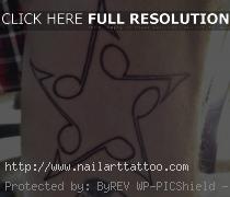 Star And Music Note Tattoos