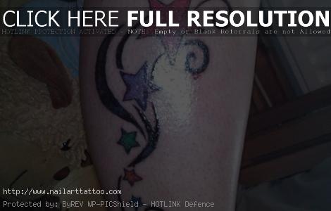 Star Tattoos On Leg