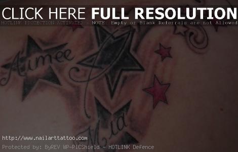 Star Tattoos With Names In Them