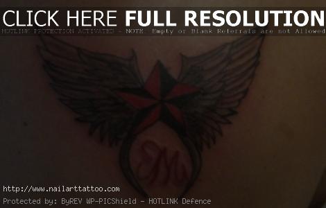 Star With Wings Tattoos