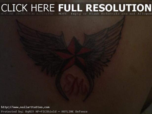Star With Wings Tattoos