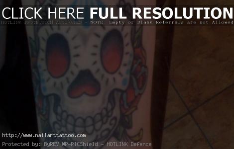 Sugar Skull Day Of The Dead Tattoos