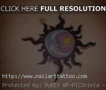 Sun And Star Tattoos Designs