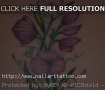 Sweet Pea Flower Tattoos
