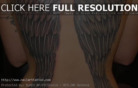 Tattoos Of Angel Wings On The Back