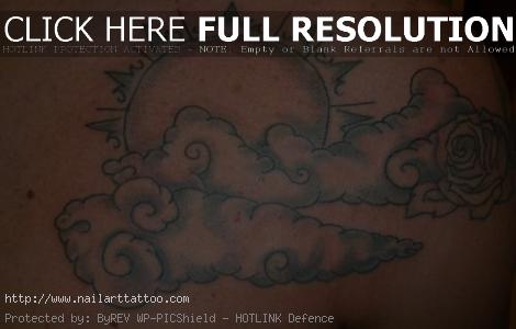 Tattoos Of Clouds And Sun