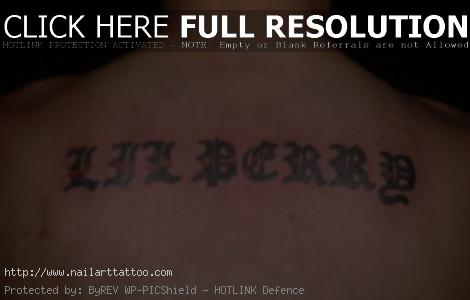 Tattoos Of Name On Back