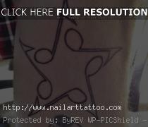 Tattoos Of Stars And Musical Notes