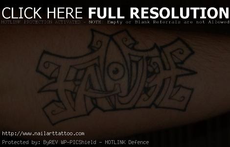 Tattoos Of The Word Faith