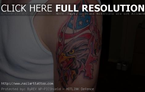 Bald Eagle American Flag Tattoos