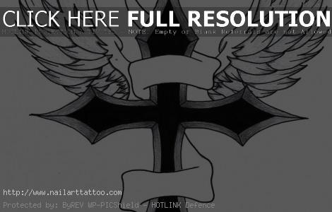 Cool Drawings Of Crosses With Wings