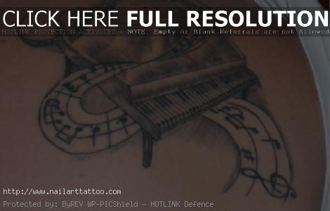 Piano Keys Tattoos Designs