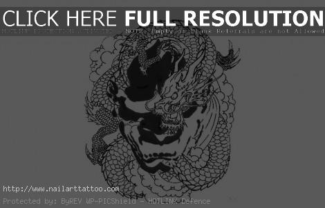 Japanese Dragon Head Tattoos Designs