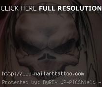 Skull Face Tattoos For Girls