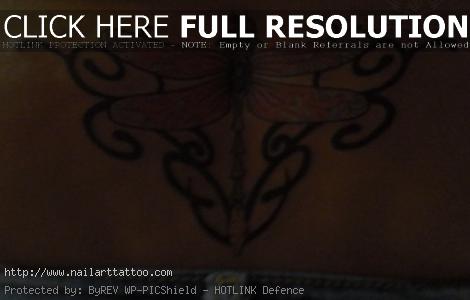 Tribal Dragon Lower Back Tattoos