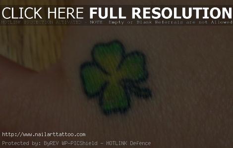 4 leaf clover tattoos
