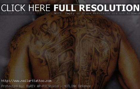50 cent back tattoo