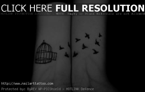 Black And White Bird Tattoos