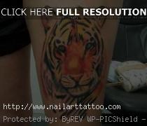 Tiger Tattoos On Thigh