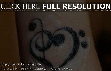 Treble Clef Tattoos Ideas